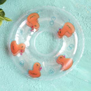 Кукольный аксессуар - Прозрачный надувной круг, 9 см.