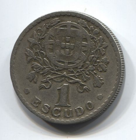 1 эскудо 1928  Португалия, редкий год