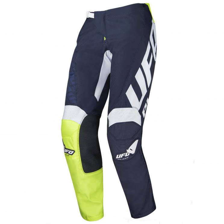 UFO Indium Pants Blue/Neon Green штаны для мотокросса и эндуро, синие