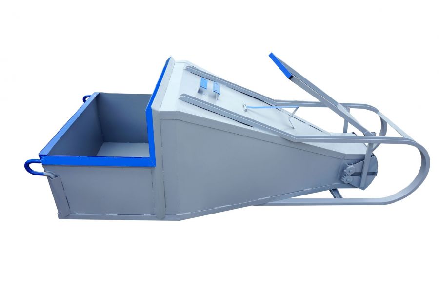 Бадья для бетона «Туфелька» 1,0 с двухчелюстным  затвором и рычажным приводом