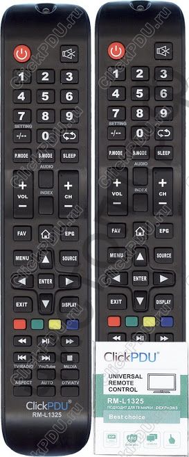 Пульт ClickPdu RM-L1325 для DEXP/DNS/DOFLER универсальный пульт для тв  (производство фабрики Huayu)