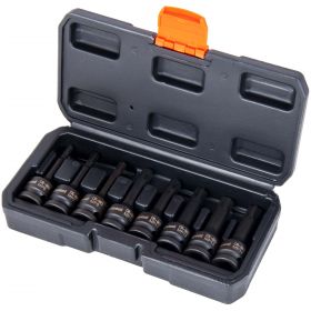 AV-724408 Набор головок ударных 1/2" с внешним HEX H6-H19, 8 предметов AV Steel