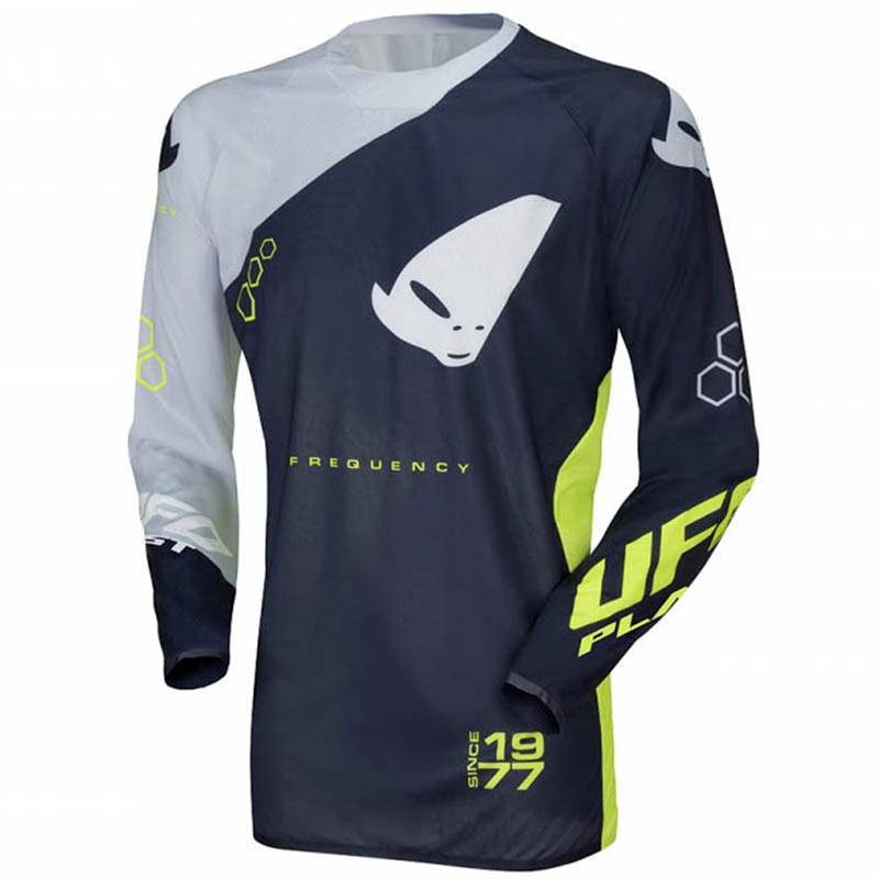 UFO Slim Frequency Jersey Blue/Gray/Neon Yellow джерси для мотокросса и эндуро