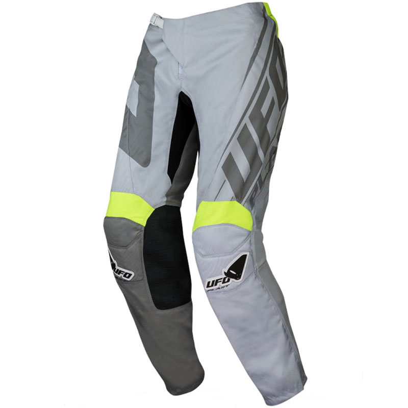 UFO Vanadium Pants Grey/Neon Yellow штаны для мотокросса и эндуро, серые