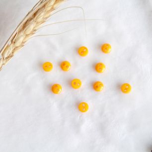 Набор мини пуговиц для творчества, желток, 20 шт., 5 мм.