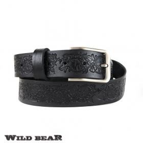 Ремень WILD BEAR RM-057f Black Premium (универсальный)