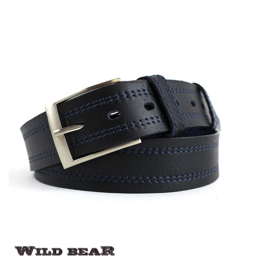 Ремень WILD BEAR RM-062f Dark-blue Premium (универсальный)