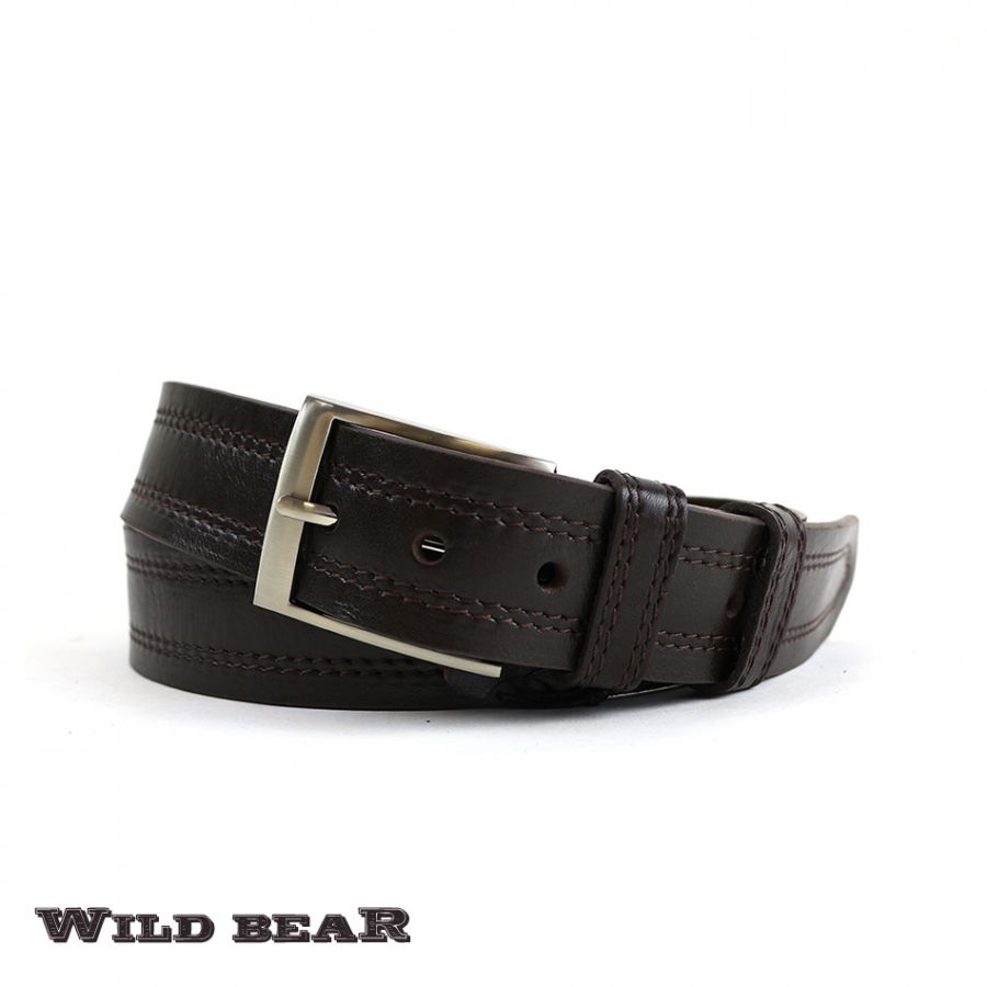 Ремень WILD BEAR RM-063f Brown Premium (универсальный)
