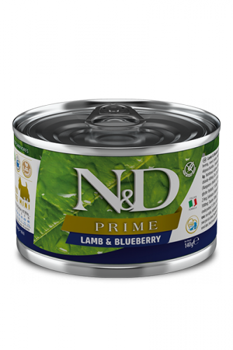 N&D DOG PRIME LAMB&BLUEBERRY mini (Ягненок с черникой для собак мелких пород) 140г.