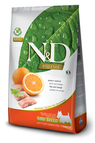 N&D FISH&ORANGE Adult mini б/з ( Рыба+апельсин для взрослых собак мелких пород)