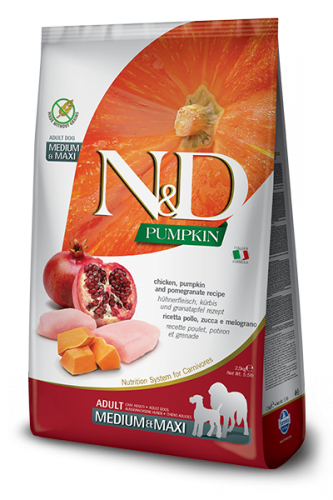 N&D Pumpkin Chicken & Pomegrante Adult medium&maxi (курица, гранат и тыква для взрослых собак всех пород)