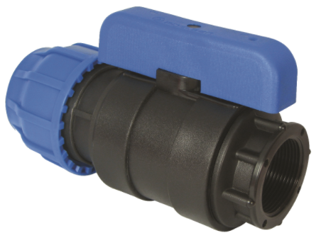 Кран шаровой ПНД муфта - ВР POELSAN