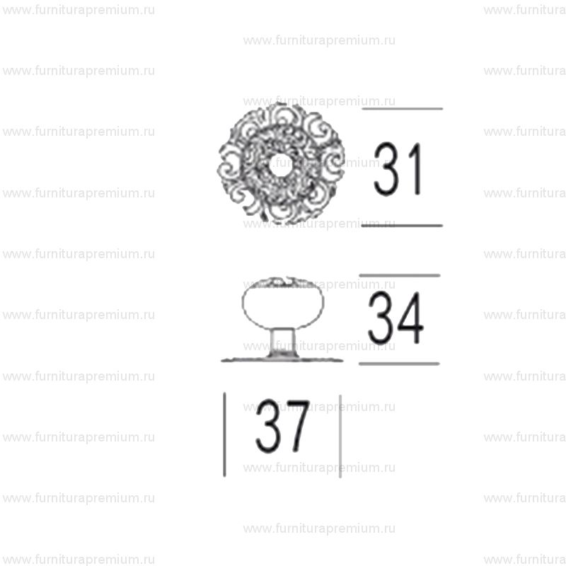 Мебельная ручка-кнопка Salice Paolo Masaccio 429