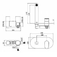 Смеситель для раковины Paffoni Candy CA104CR Хром схема 2