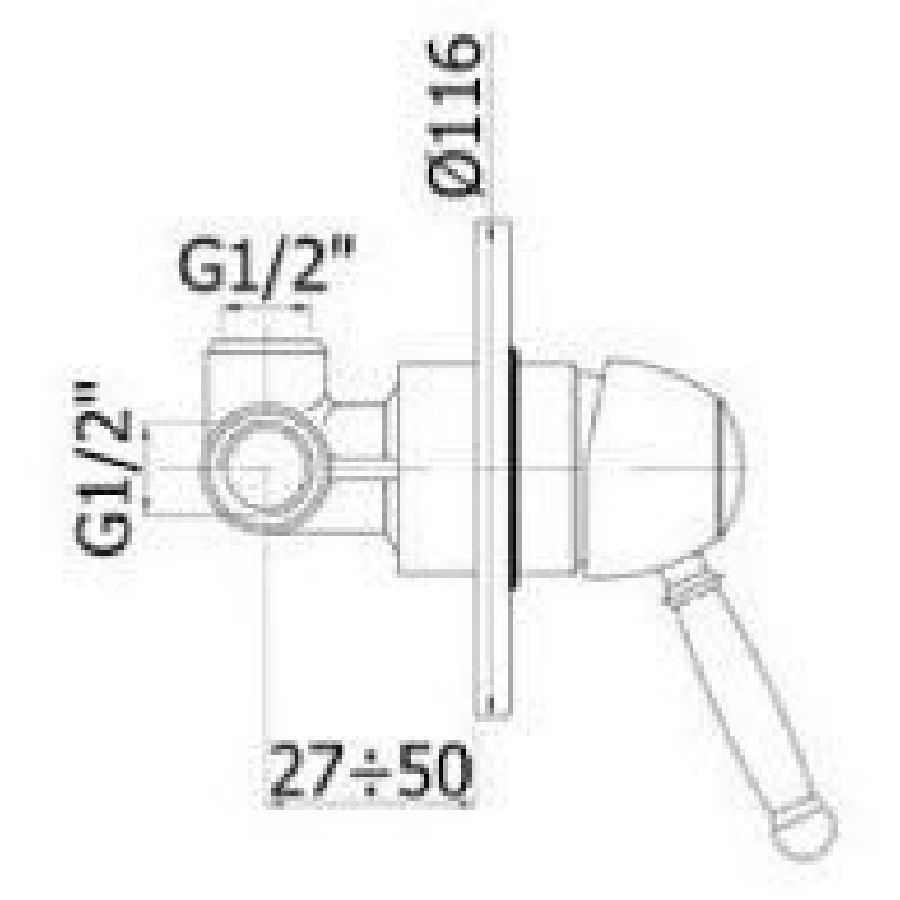 Смеситель для душа Paffoni Giorgia GI010 схема 2