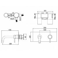 Смеситель для раковины Paffoni Light LIG101/M схема 2