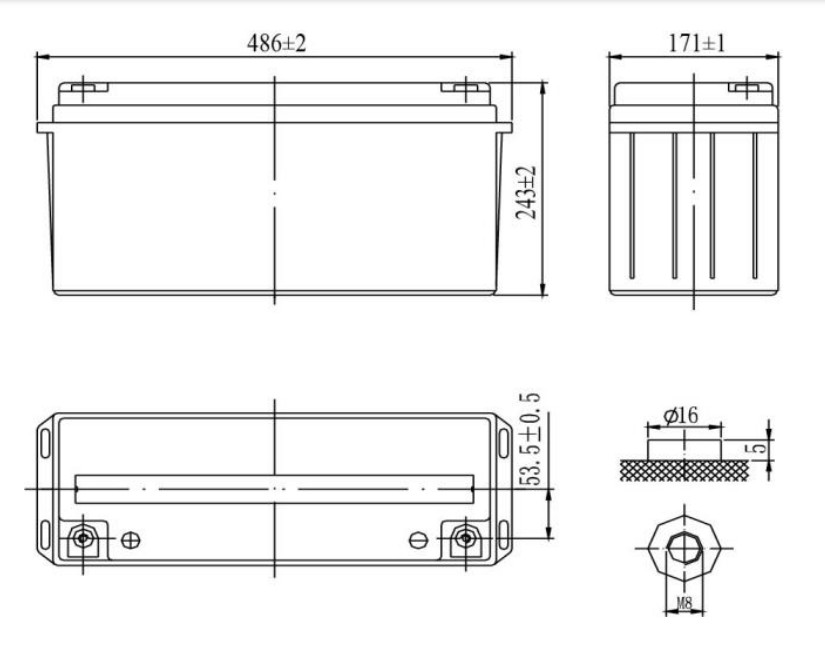 Аккумулятор герметичный VRLA свинцово-кислотный DELTA DT 12150