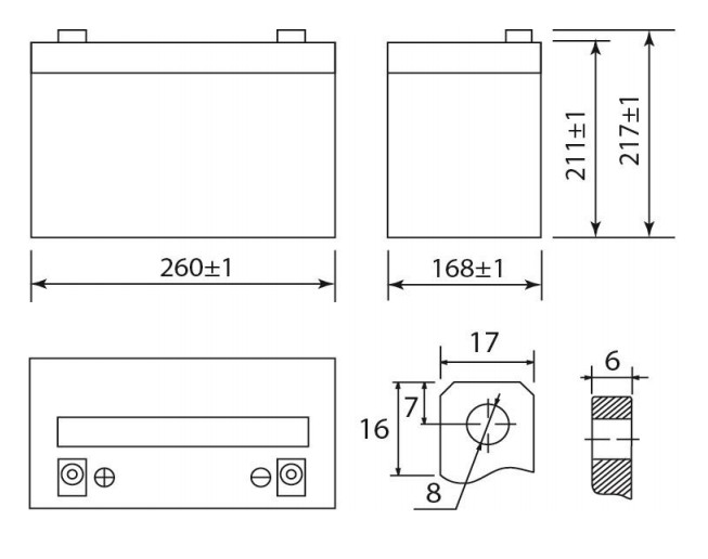 Аккумулятор герметичный VRLA свинцово-кислотный DELTA DT 1275