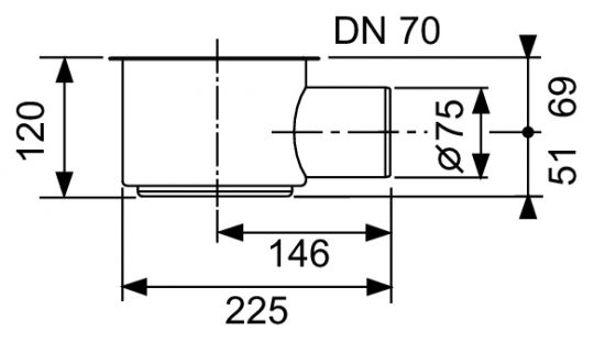 Сифон Tece Drainline DN70 1,2 л/с 650002 горизонтальный без погружного стакана ФОТО