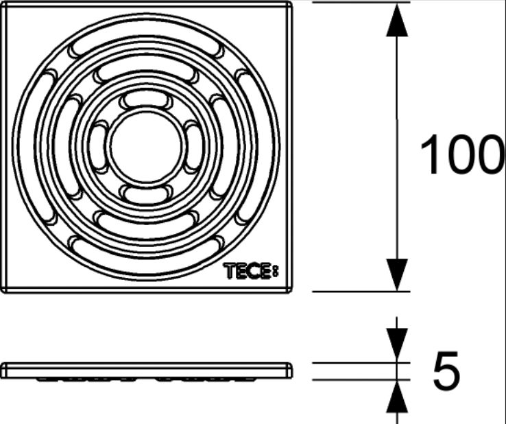 Трап для душа Tece Drainpoint 110 KDP-S110 с решеткой Хром схема 12