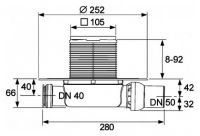 Трап для душа Tece Drainpoint 110 KDP-S110 с решеткой Хром схема 14