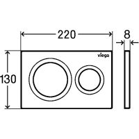 Клавиша смыва Viega Prevista Visign for Style 8610.1 7737 схема 10