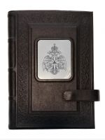 Ежедневник А5 «Герб МЧС» Чёрный