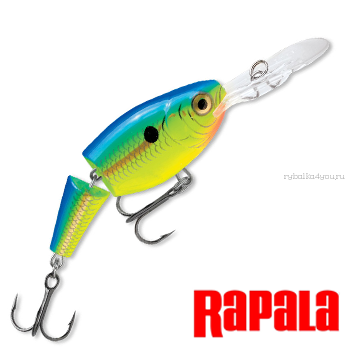 Воблер RapaIa Jointed Shad Rap 50мм / 8 гр / Заглубление: 1,8 - 3,9 м / цвет: JSR05-PRT