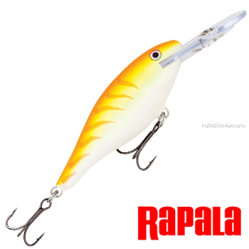 Воблер Rapala Shad Rap 50мм / 6 гр / Заглубление: 1,2 - 2,7 м / цвет:  SR05-OUT