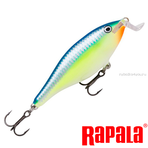 Воблер RapaIa Shallow Shad Rap 90мм / 12 гр / Заглубление: 1,8 - 2,4 м / цвет: SSR09-CRSD