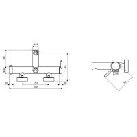 Смеситель для ванны Excellent Pi Arex AREX.1205 схема 4