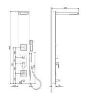 Душевая панель Excellent Glas ARAC.GR8401 схема 2