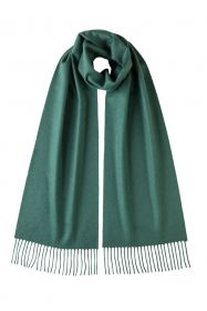однотонный кашемировый шарф (100% драгоценный кашемир),  Малахит GREEN CASHMERE, высокая плотность 7