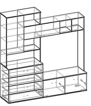 Центральная секция Альтернатива (Венге/Дуб молочный)