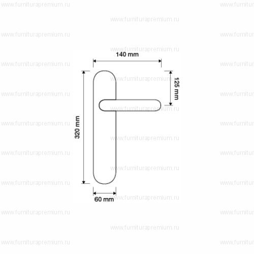Ручка на планке Linea Cali Rococo 1285  PL