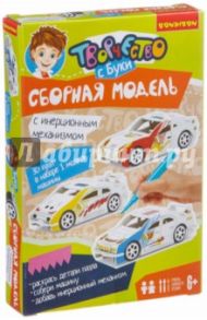 Сборная 3D модель для раскрашивания, с инерционным механизмом "Гоночная машина" (HX154882-3)