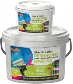 Резиновая Краска Новбытхим Elastic Color 11.5кг Универсальная, без Запаха, Эластичная, Атмосферостойкая / Эластик Калор