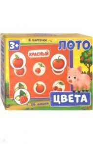 Лото "Цвета", 6 карточек, 36 фишек