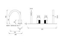 Однорычажный смеситель для ванны Cea Design DUET DET 32 схема 2