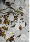 PRIMA. Мраморная мозаика с латунными вставками,  размер, мм: 325*300*8 (ORRO Mosaic)