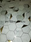 PRIMA. Мраморная мозаика с латунными вставками,  размер, мм: 325*300*8 (ORRO Mosaic)