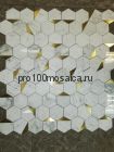 PRIMA. Мраморная мозаика с латунными вставками,  размер, мм: 325*300*8 (ORRO Mosaic)