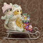 Брошь "Новогодний сапожок с игрушками" (США)