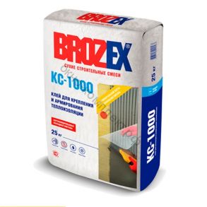 Brozex КС-1000 клеевая смесь для крепления и армирования теплоизоляции 25кг, шт код:011913