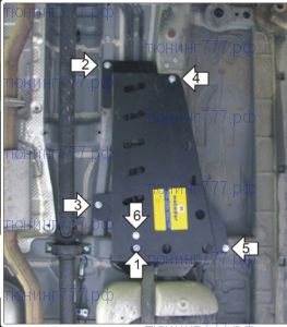 Защита топливных трубок, Motodor, сталь 2мм для 2.0TD