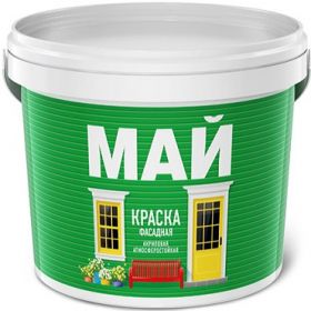 Краска Фасадная Ярославские Краски Май 6кг Акриловая, Белая, Матовая