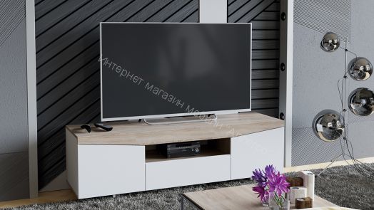 Тумба ТВ тип 1 (Белый Ясень/ Дуб Сонома)