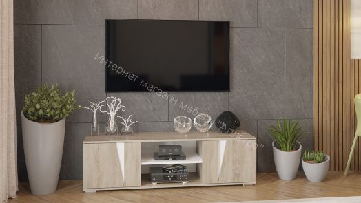 Тумба ТВ тип 4 (Дуб сонома/Белый)