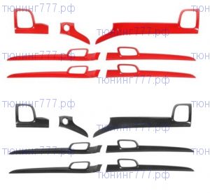 Накладки на обшивки дверей и торпедо, 7шт., три цвета