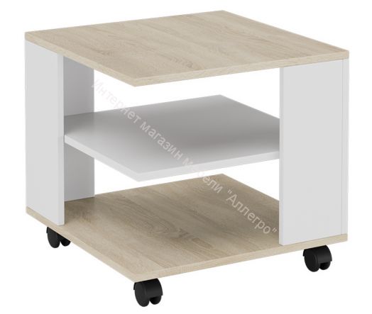Стол журнальный «Diamond» тип 7 (Дуб Сонома/Белый)